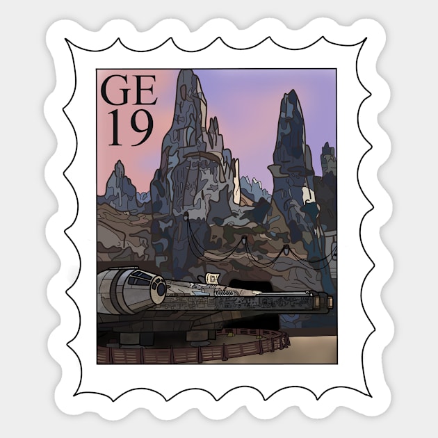 Galaxy’s Edge Stamp Sticker by jasmineclarino